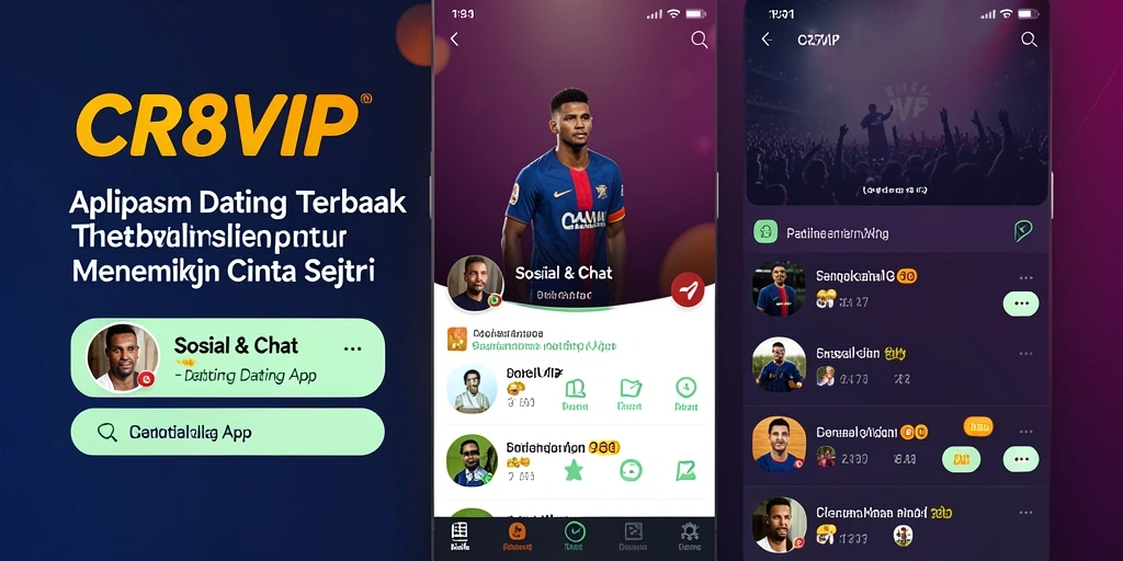 Antarmuka CR7VIP yang user-friendly untuk pencarian pasangan.