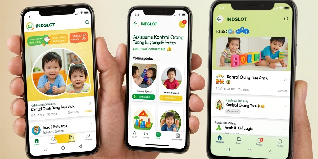 Tampilan antarmuka INDSLOT menunjukkan fitur kontrol orang tua yang intuitif.