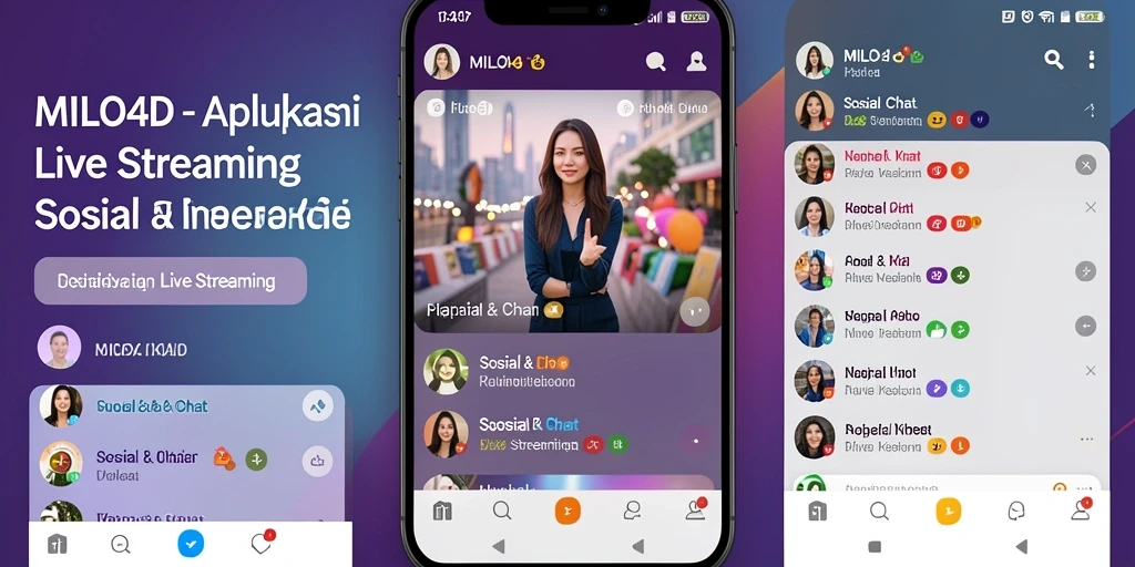 Antarmuka utama MILO4D yang menampilkan siaran langsung interaktif.