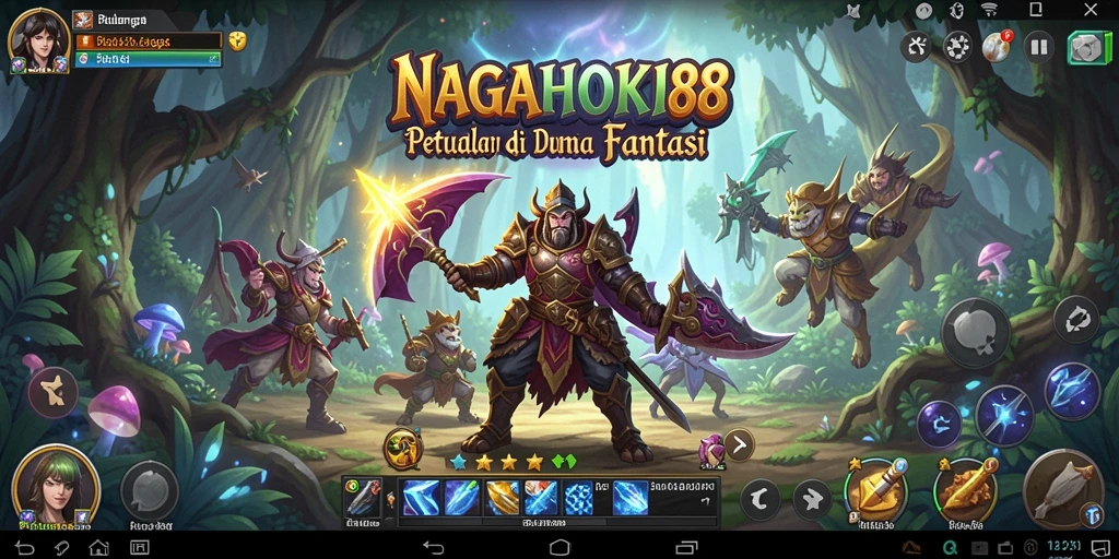 Antarmuka gameplay NAGAHOKI88 yang menawan dalam dunia Petualangan.