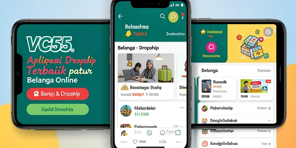 Tampilan antarmuka aplikasi VC55 yang memudahkan proses dropship.