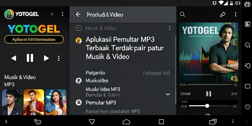 Antarmuka YOTOGEL yang menarik dan fungsi Pemutar MP3 yang handal.