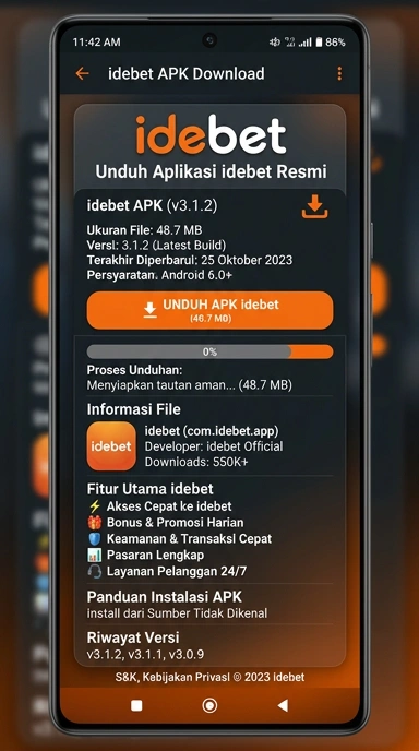 Unduh dan Instal APK idebet Terbaru untuk Android